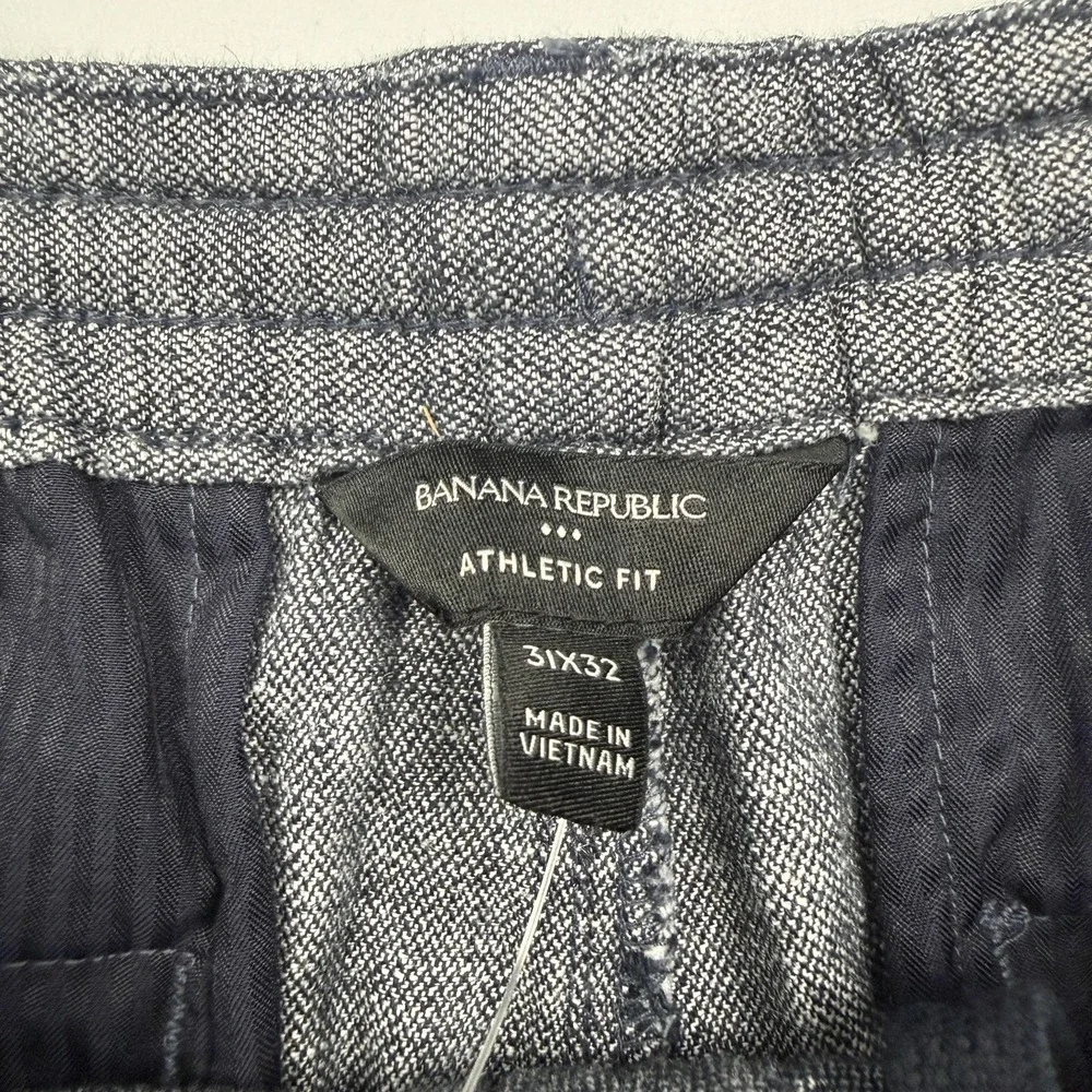 Banana Republic Pants Mens 31x32 Blue Linen Blend Athletic Fit